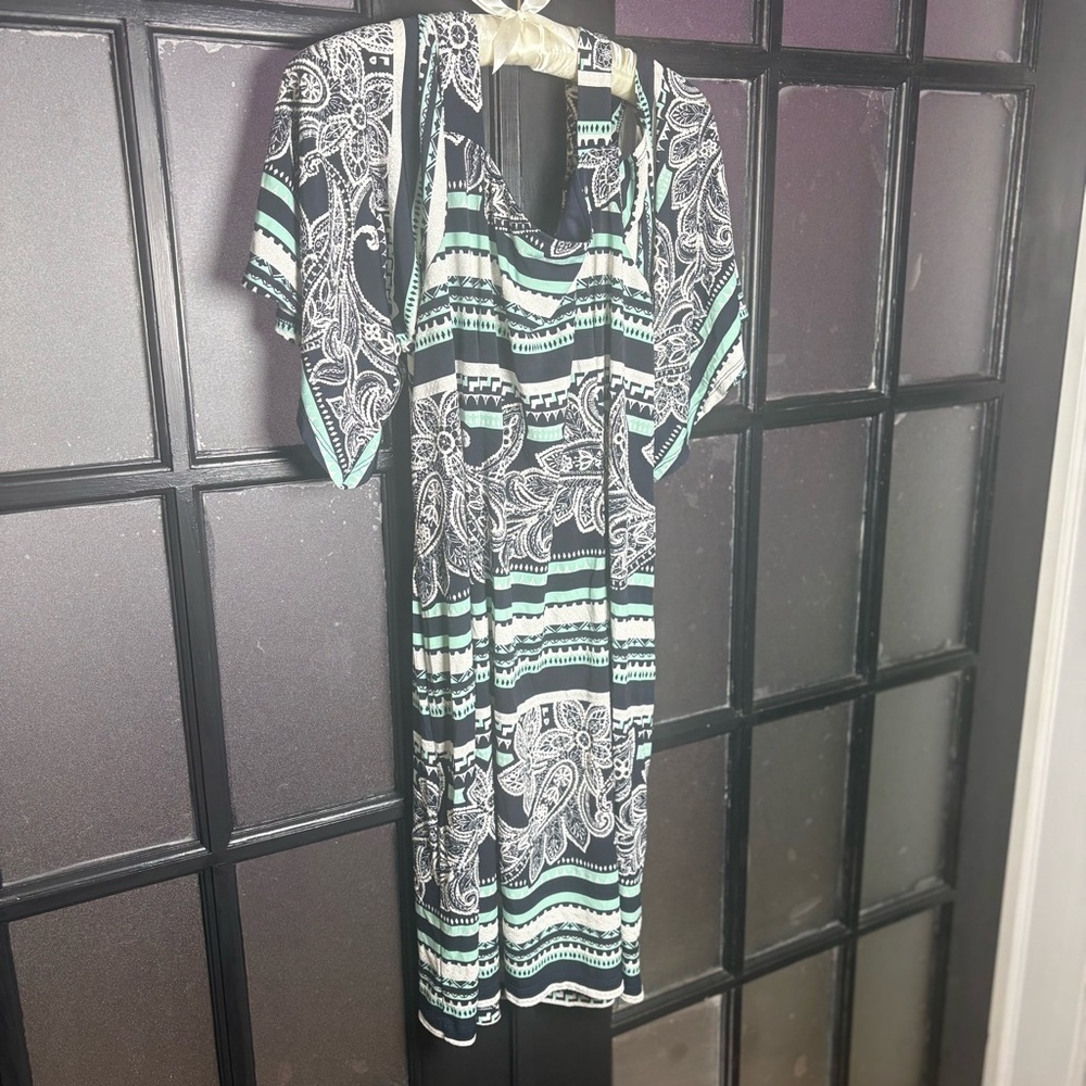 Signature by Robbie Bee Paisley Print Dress Sleeveless Size XL - Picture 2 of 10
